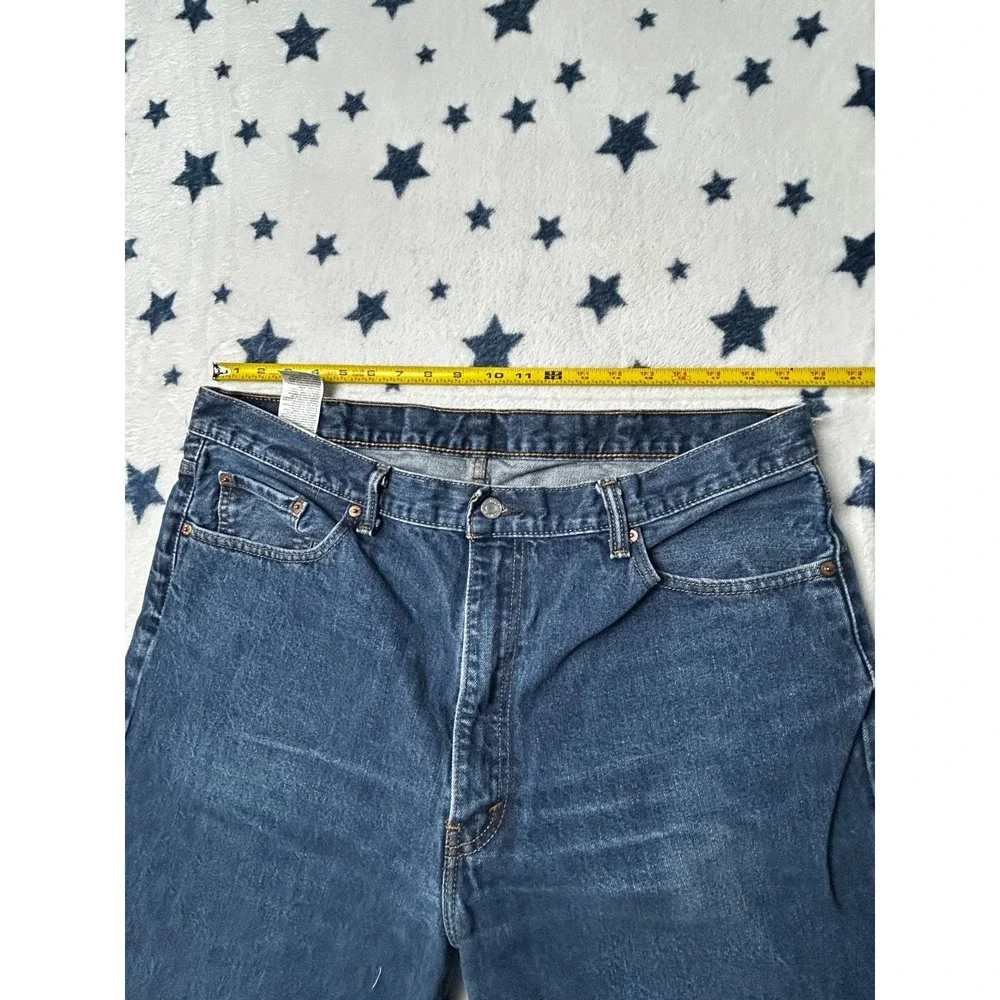 Levi's 550 Jeans Mens 42x32 Blue Relaxed Fit Tapered Denim Pants Medium Wash